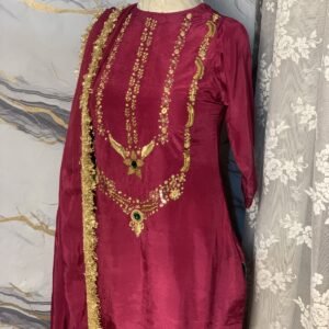 Deep Magenta Tussle silk