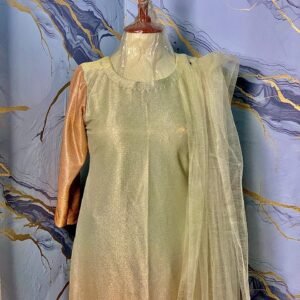 Moonlight Long Shirt Set with Organza Dupatta