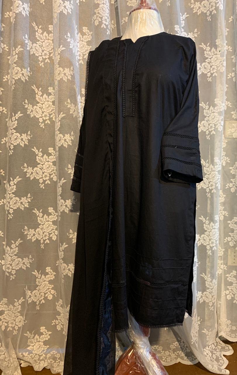 Black Casual- Premium lawn - Image 2