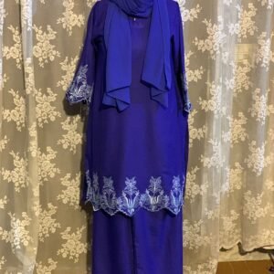 Royal Blue Embroidered Casual Set