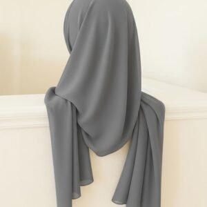 Slate Shadow Georgette Hijab
