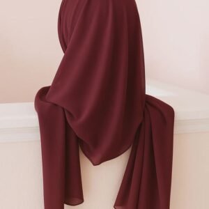 Deep Merlot Georgette Hijab