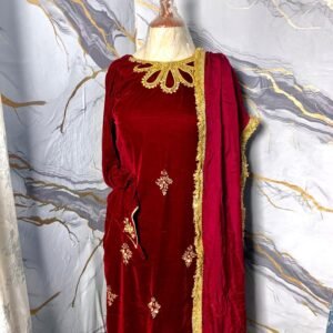 Premium Velvet Long Shirt Set