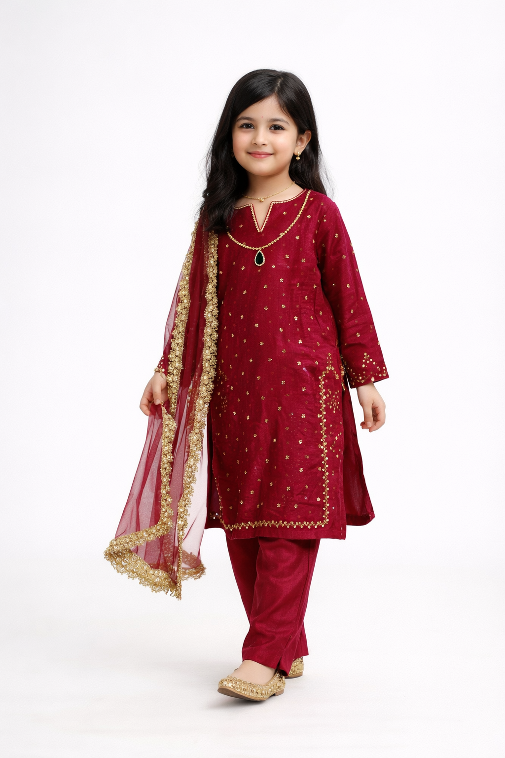 Girls' Majestic Magenta 3-Piece Suit - Image 4