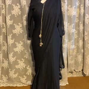 Midnight Grace Chiffon Saree